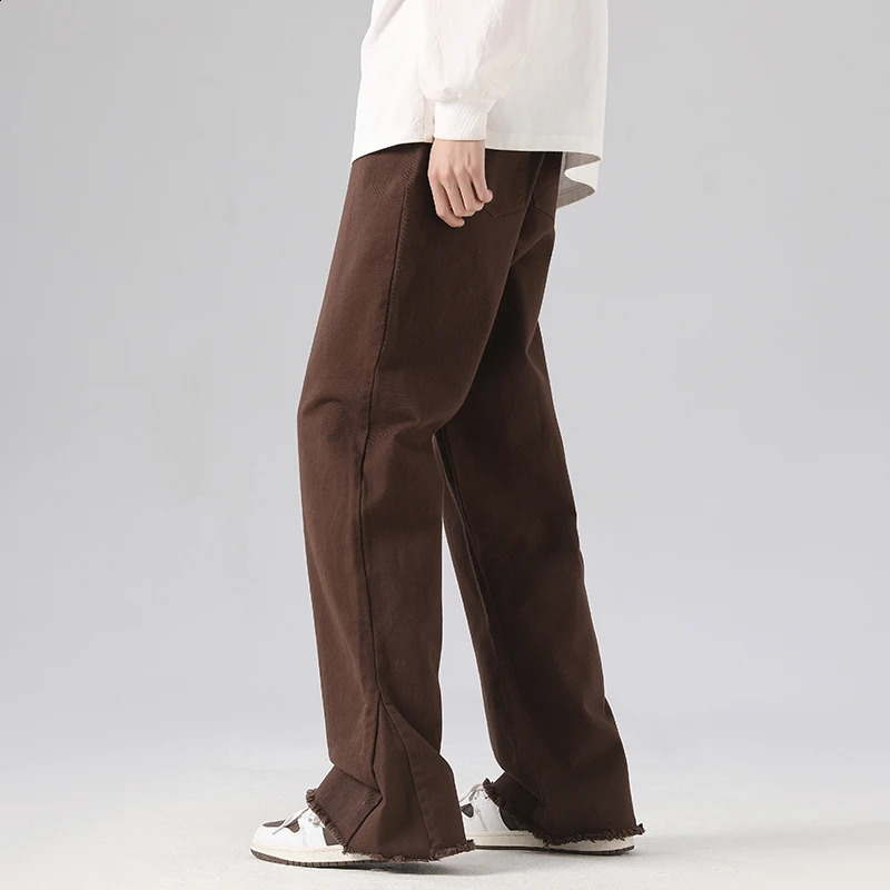 LAPPSTER Y2k Baggy Stacked Jeans Pants Black Low Rise Denim Pants Vintage Korean Fashions Japanese Streetwear Damaged Jeans 240819