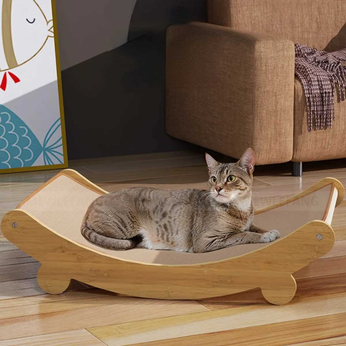 Scratcher for Cats Scratchers No Flaking Sisal Wear-resistant Claw Sharpener Bed Cat Scratching Board Training Grinding Claw ToyXJ240817