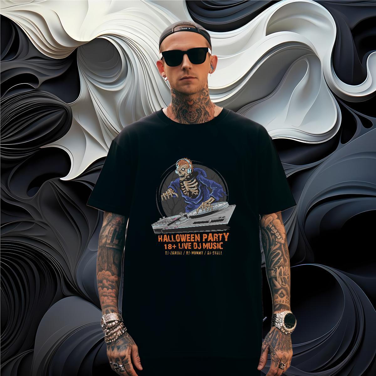 High Quality T-Shirts for Men skull Breathable Short Sleeve Sports Casual Cartoon Printing L-4XL 230g Cotton Mens Tshirts 2024 Designer Wear
