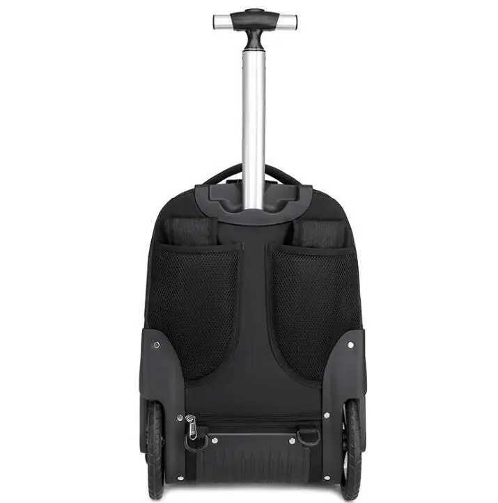 18 Inch large wheels school trolley backpack bag for teen school wheeled backpack bag with trolley trave rolling luggage Bag Y240820