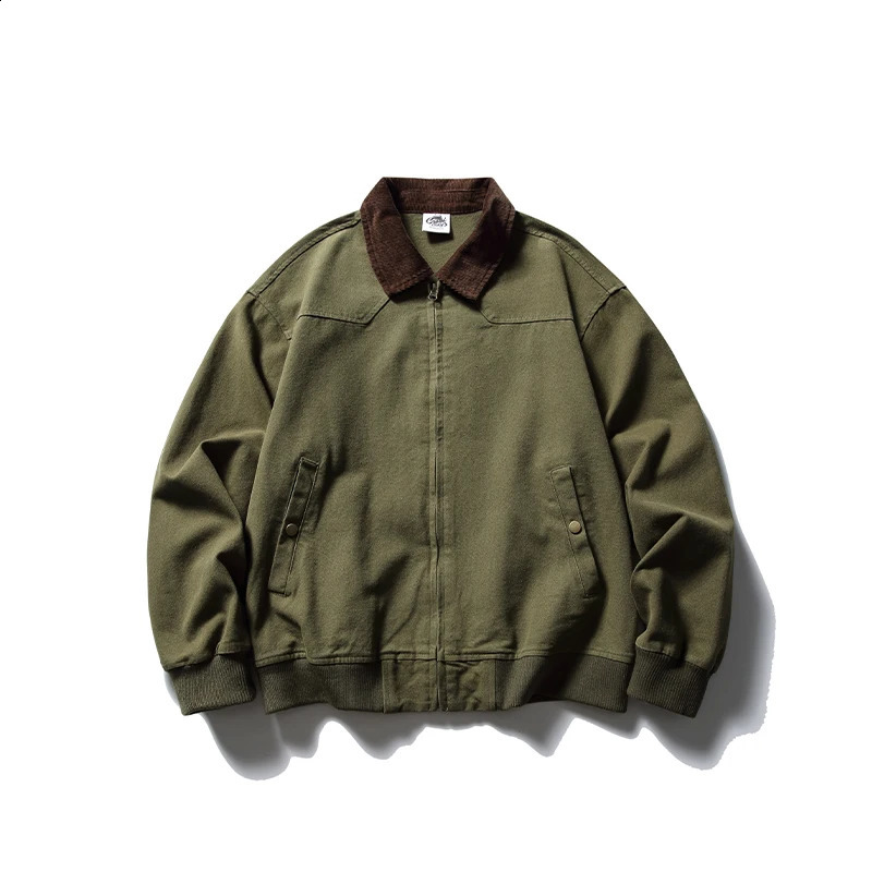 American Vintage Autumn Unisex Jacket Men Streetwear Loose Casual Cargo Bomber Jacket Cityboy Spring Coat Couple Outerwear 240819