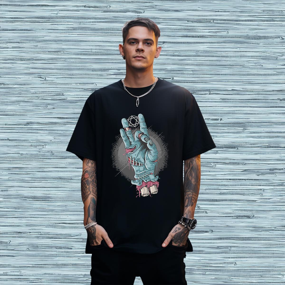 High Quality Mens T Shirts hand Round Neck Short Sleeve Sports Casual Oversized 4XL 100% Cotton 230g Men Tshirts Brand Clothes