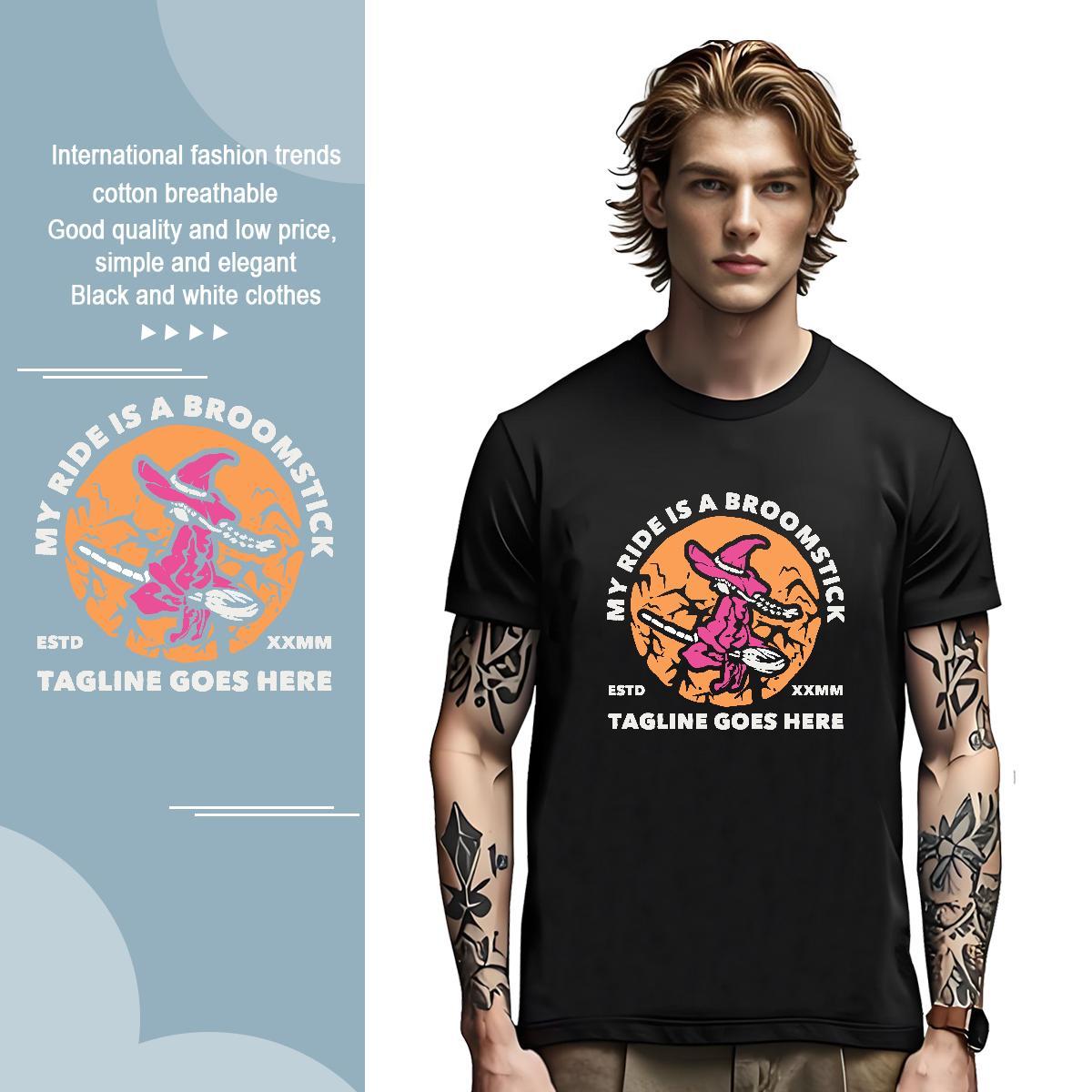 Designer letter T shirt Daily Wear Mens Tshirts 230g 100% Cotton 2024 DIY Breathable Short Sleeve DIY Printed Top Tees