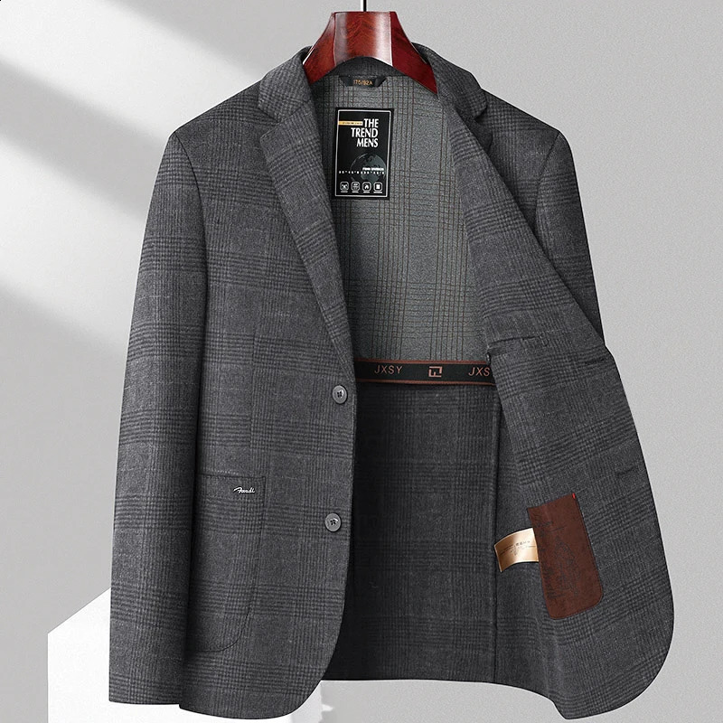 Fashion Business Gentleman Handsome British Style Casual Wool Trend Comfortable Slimming Korean Wedding Mens Jacket 240819