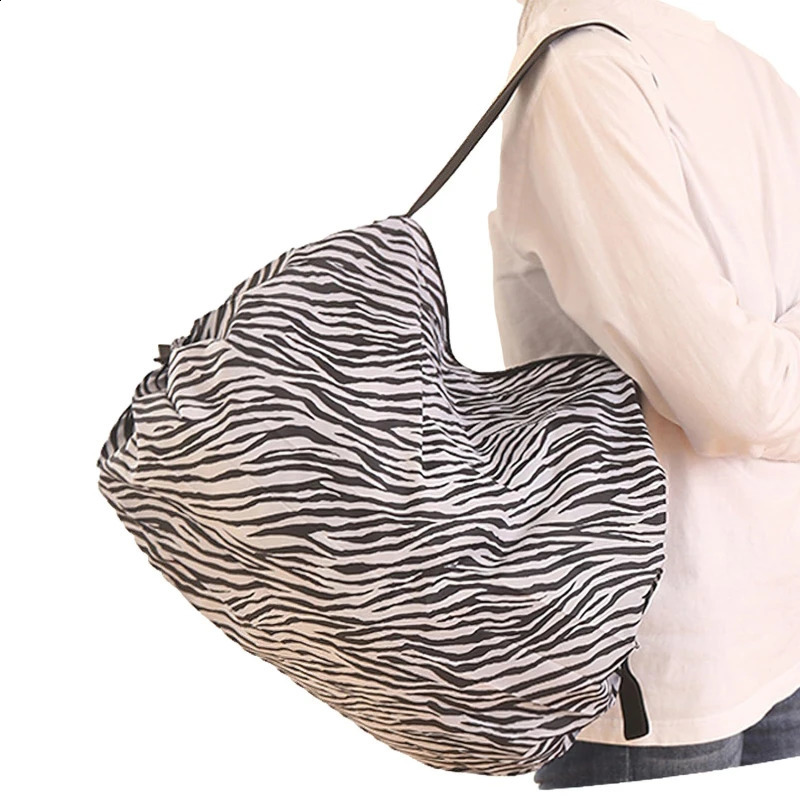 Foldable Shopping Bag Waterproof Travel Portable Storage Beach Supermarket Grocery y240925