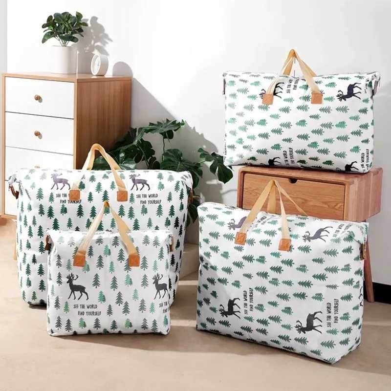 Quilt storage bag clothing finishing bag large-capacity quilt waterproof and moisture-proof moving bag packing bag CL240820
