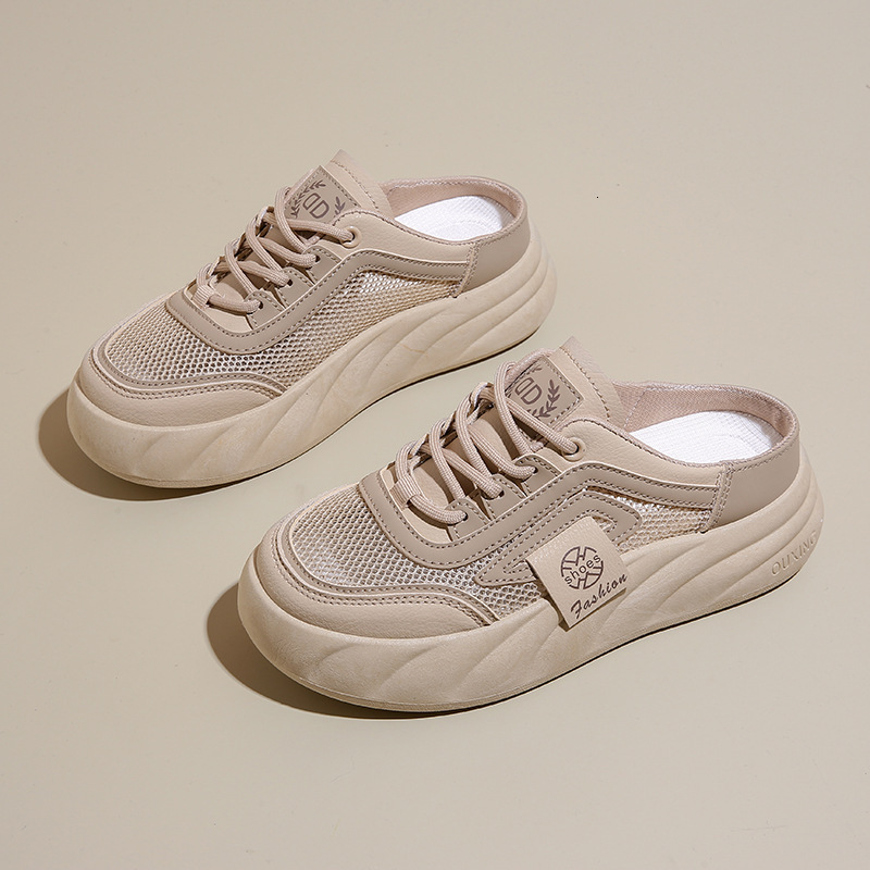 Ddmysports Little White Summer New Instagram Thick Sole Casual Women S Mesh Breathable Alf Slipperboard Shoes Fashion XFC OUTDOOR