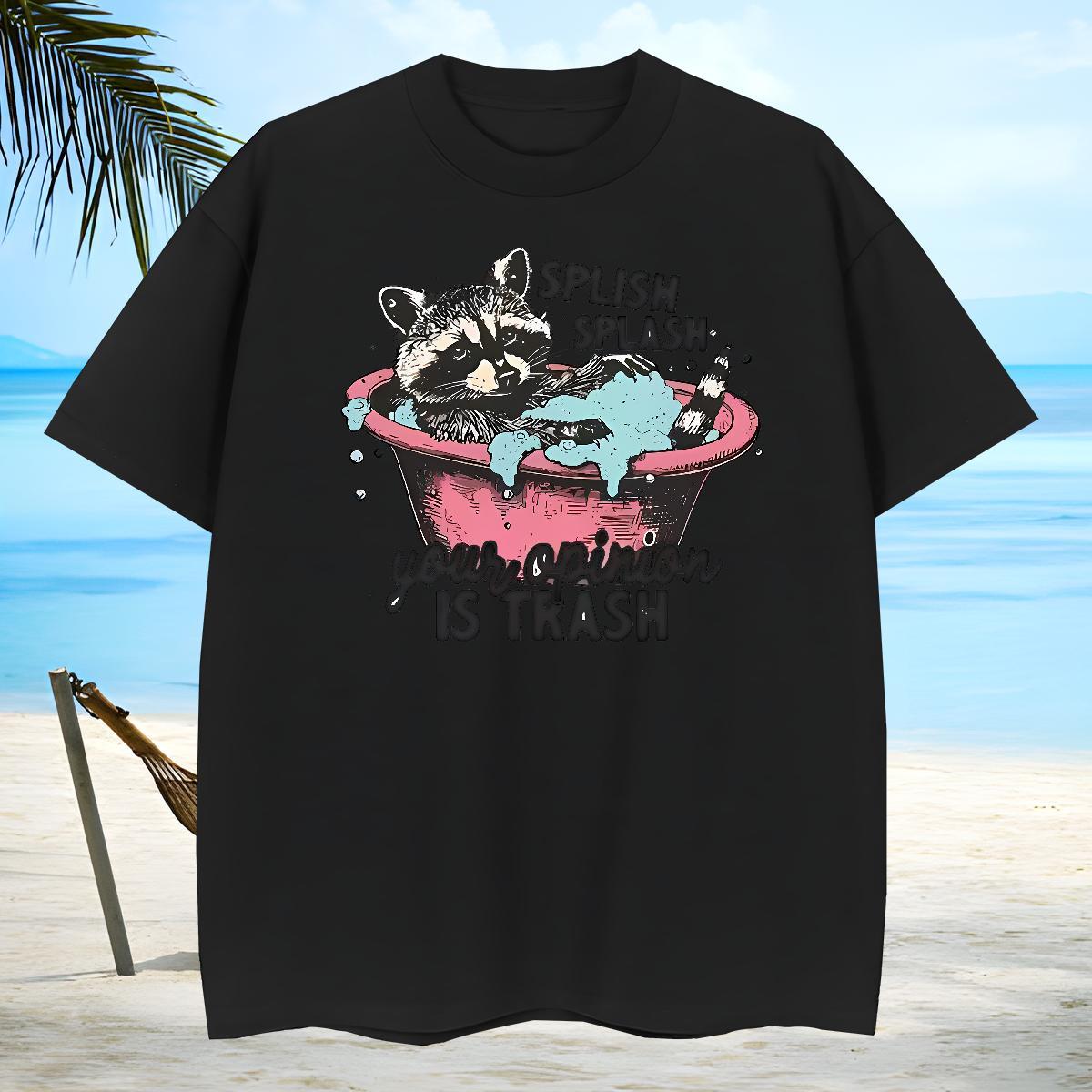 Loose Man T Shirts have a bath Crew Neck Breathable Daily Outfit Customized Print 230g Cotton Couples T Shirts New Arrival Polos