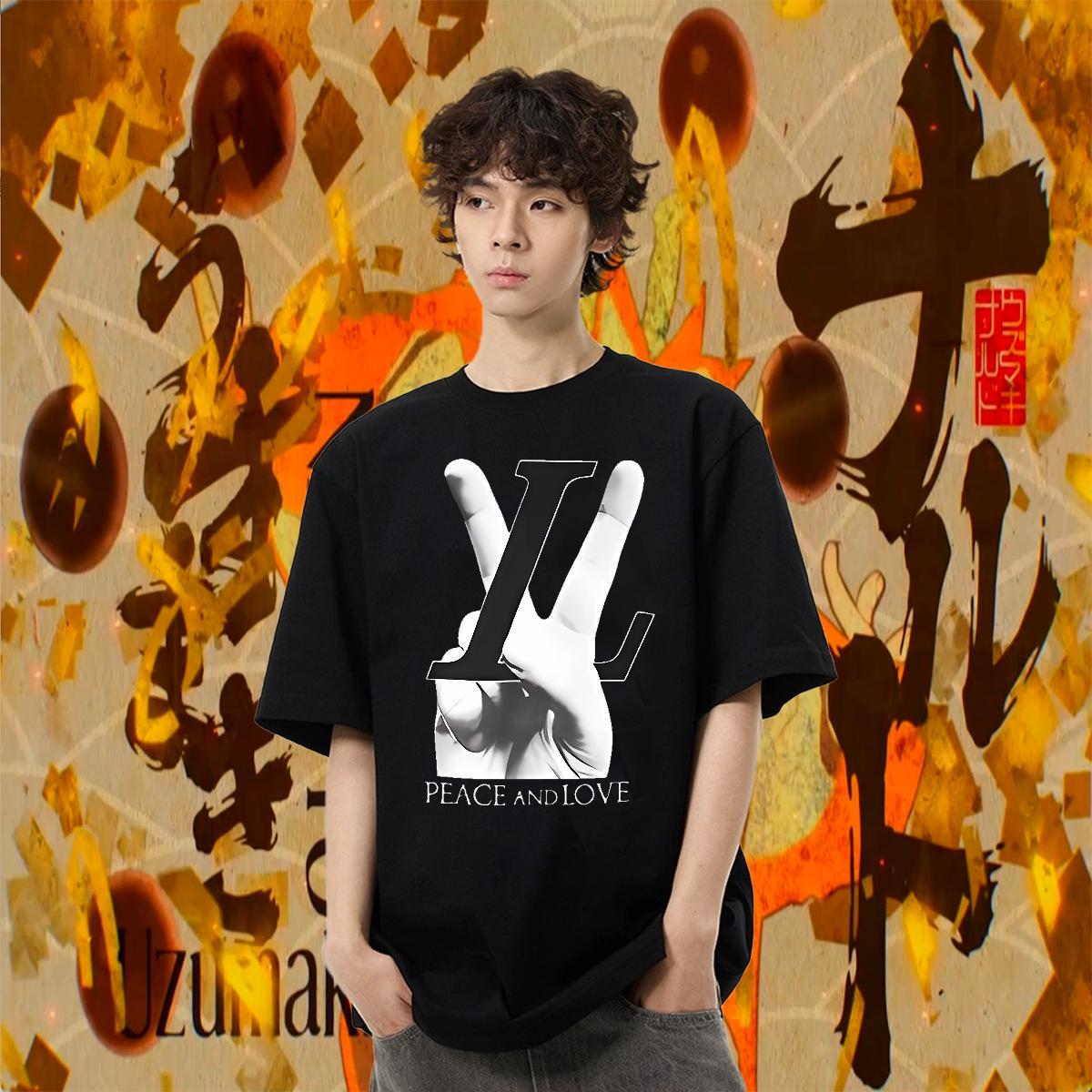 Cool Design Tshirt for Man Woman Street 100% Cotton 230g DIY Anime Breathable Crew Neck letter T Shirts Men 2024 DIY Tees