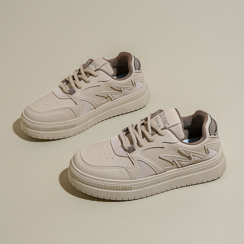 Ddmysports Autumn New Ins Korean Edition White For Female Students Thick Bottom Versatile Casual Sports Board Shoes G OUTDOOR