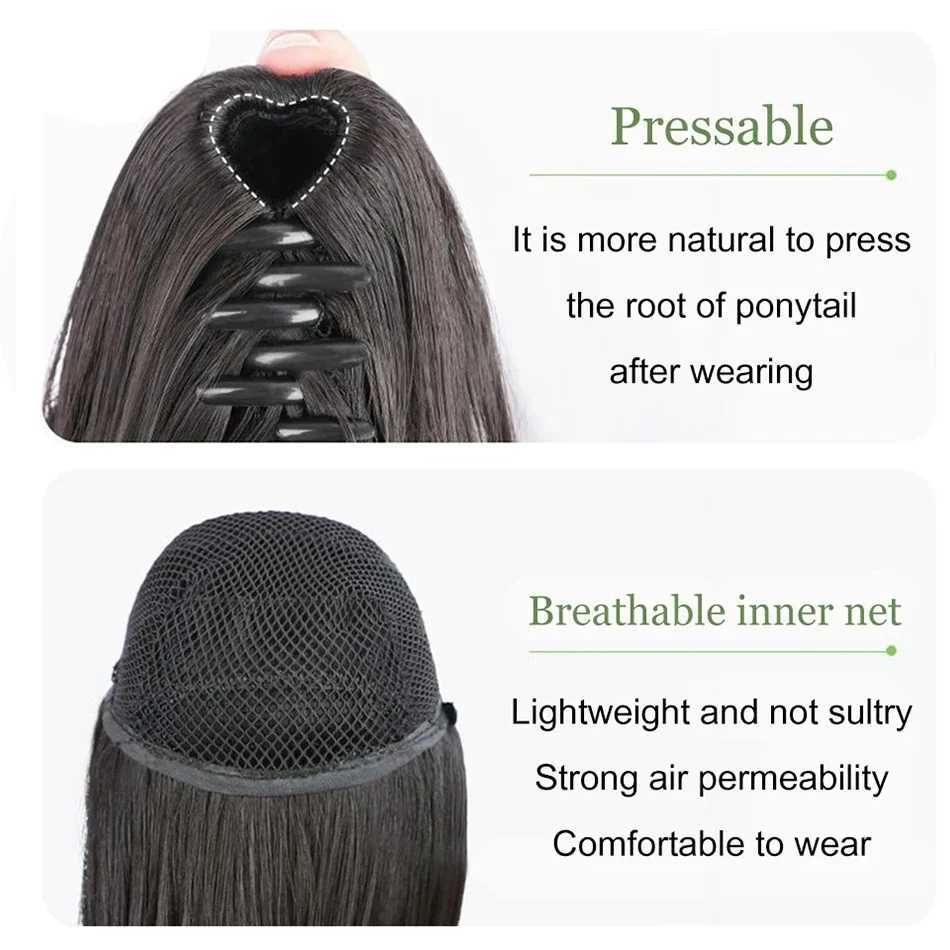 Short Curled Synthetic Wig Ponytail Natural Curling Claw Clip Ponytail Hair Extension Female High Grip with Mini Grip Ponytail W240817