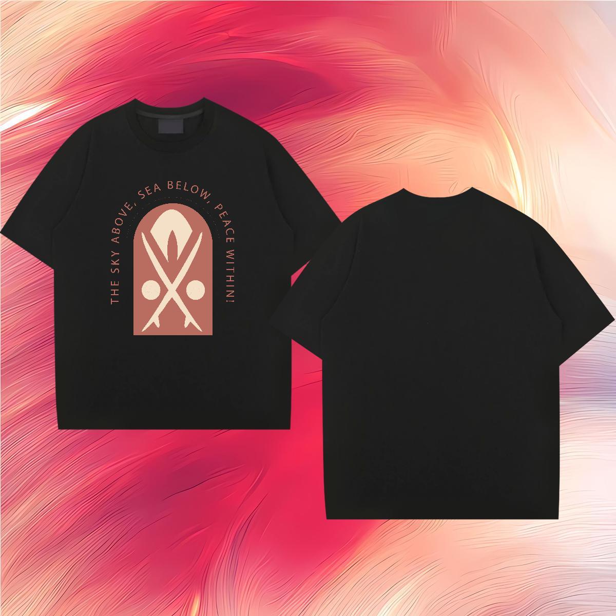 Unisex beach 230g 100% Cotton Men Clothes T-Shirt Hip Hop Short Sleeve O-Neck T-Shirts New Designer DIY Tees Shirts