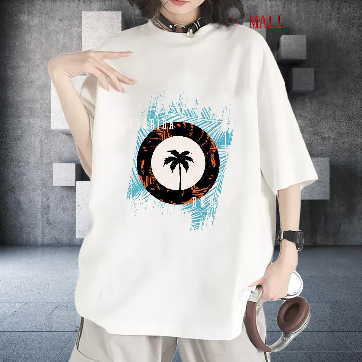 New Womens Tshirts Casual Breathable Short Sleeve Tee Shirt Nice 230g Pure Cotton tree Custom Print Plus Size T shirt