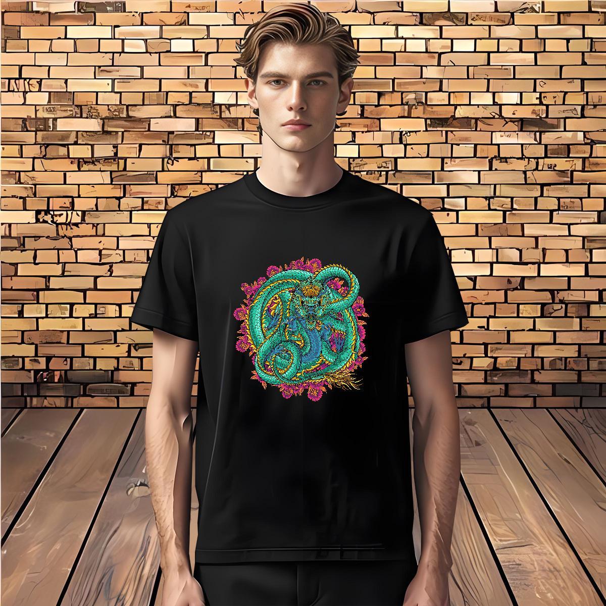 T shirt 230g Cotton ferocity Hip Hop Breathable Crew Neck Customized Print Men Tees New Arrival Loose Tops Tees