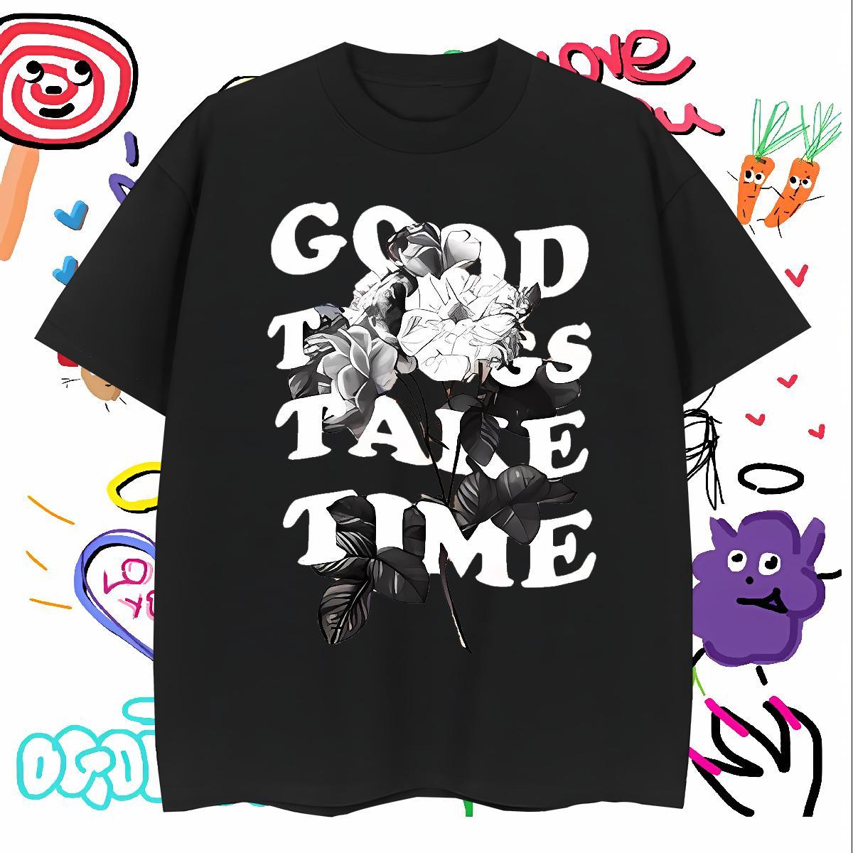 Wholesale Tshirt for Man Woman flower Sports Casual 230g Pure Cotton Tops Shirt O-Neck Short Sleeve Classic Man T Shirts Skull