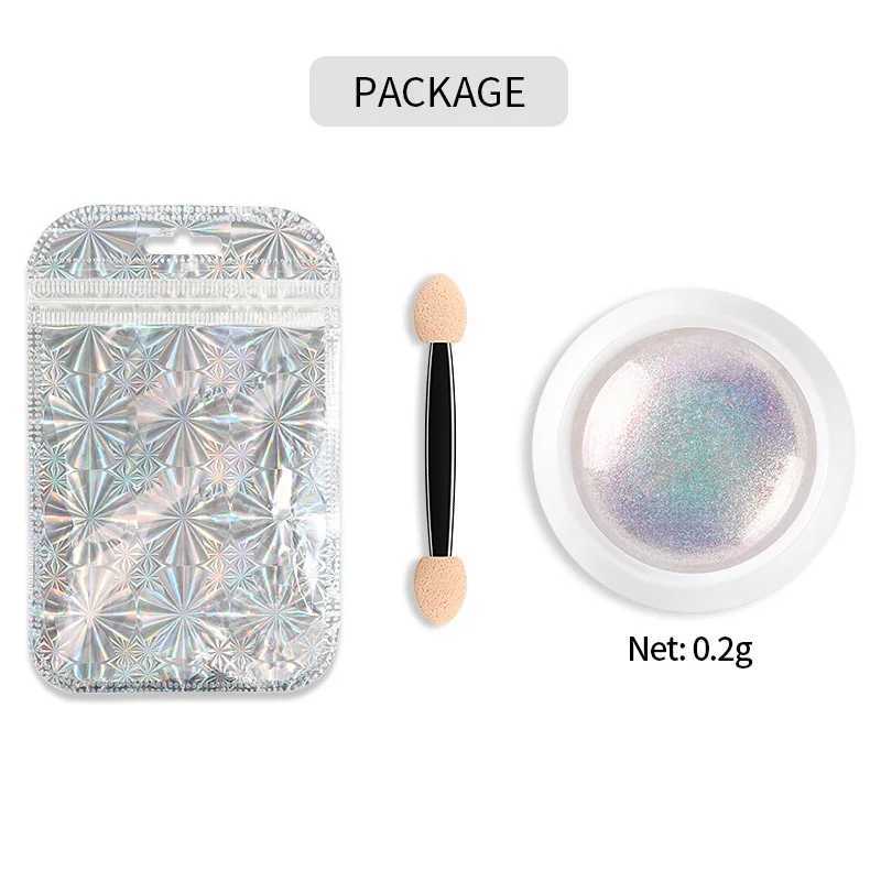 Shell Pearl Nail Powder Pigment Mirror White Rubbing on Nail Glitter Dust Chrome Aurora Manicure Nail Art DecorationXJ240815