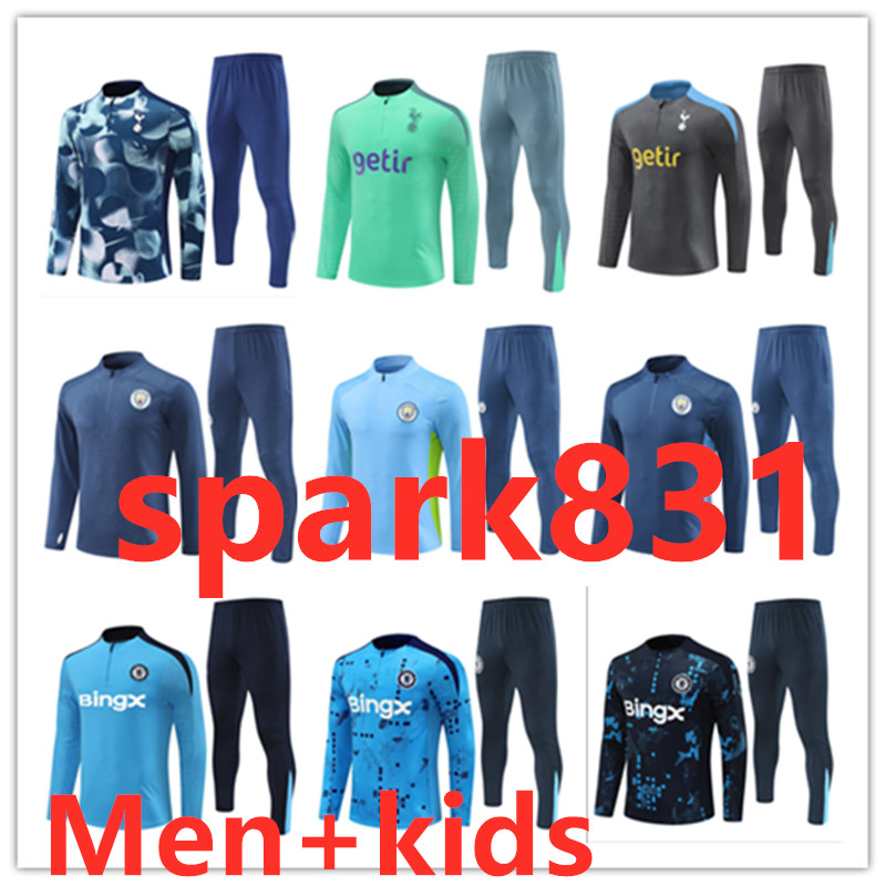 24 25 spurs soccer jerseys tracksuit DELE SON HAM BALE KANE HOJBJERG BERGWIJN LO CELSO 2024 men and kids Long sleeve football training Sportswear kit