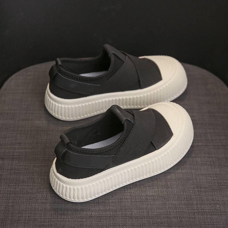 Ddmysports Summer New Instagram Breathable Little White Female Trendy Students Thick Sole Matsuke Casual Board Shoes Street Shoot OUTDOOR