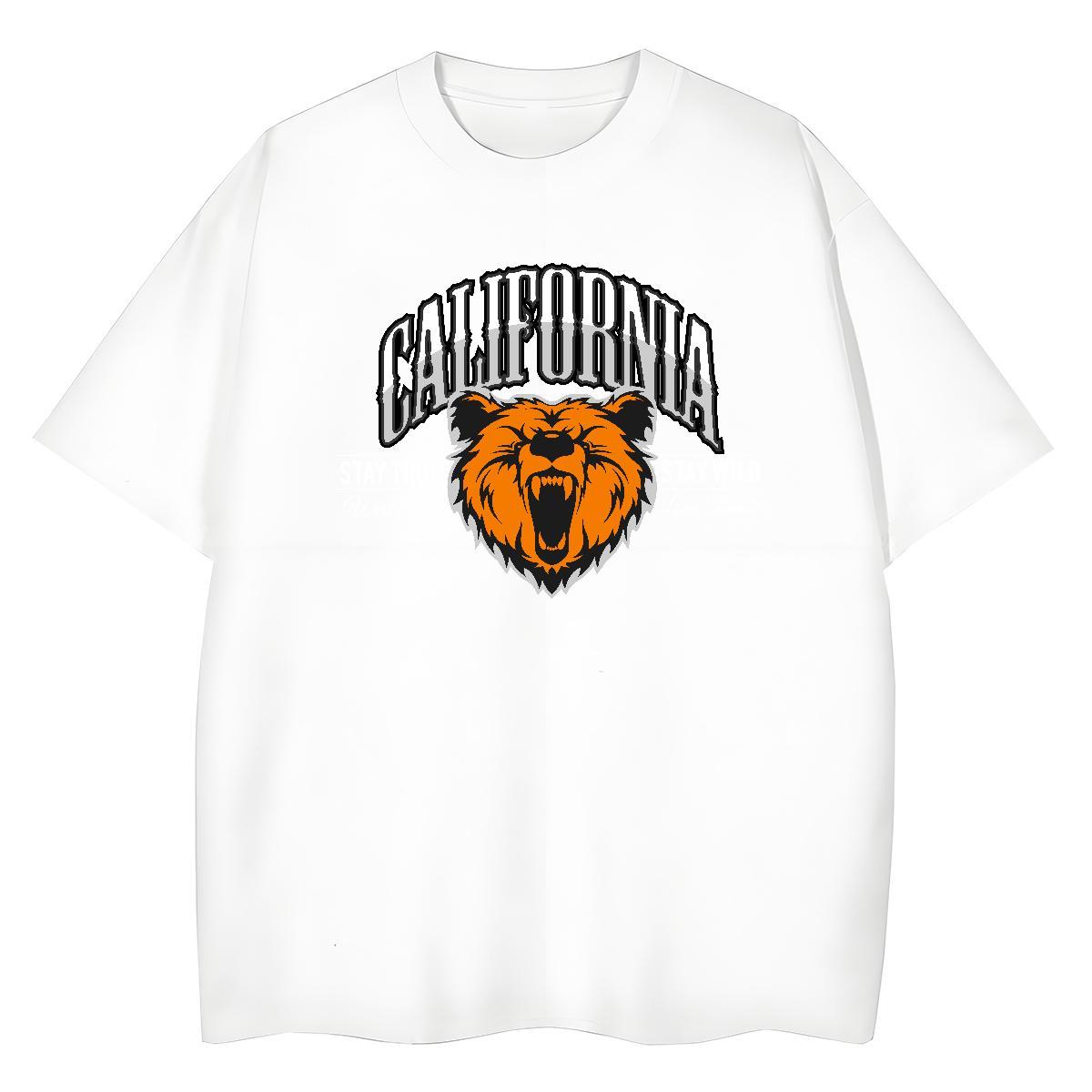 Cool T shirt animal Short Sleeve Soft Hip Hop Oversized 3XL 4XL 230g Pure Cotton Mens Tshirts New Designer Top Tees
