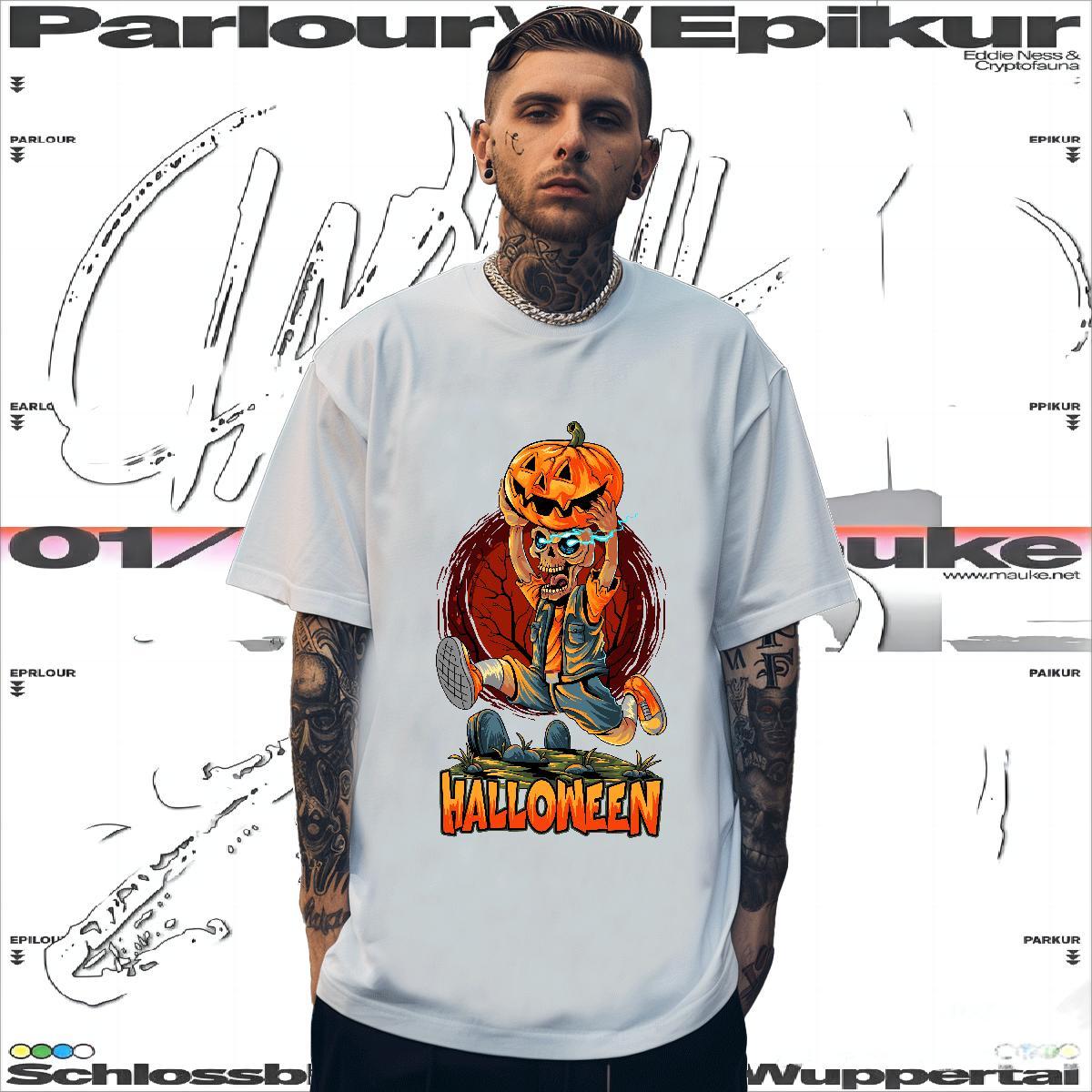 Unisex Mens T Shirts pumpkin Breathable Crew Neck Home Outdoor Oversized 3XL 4XL 230g Pure Cotton Men Tops Tees Customized Tops Shirt