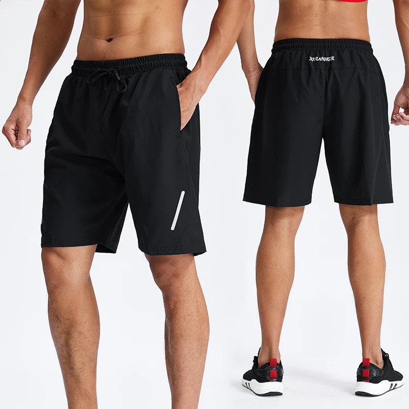Mens summer running shorts with quick drying pockets gym jogging mens sports 240819