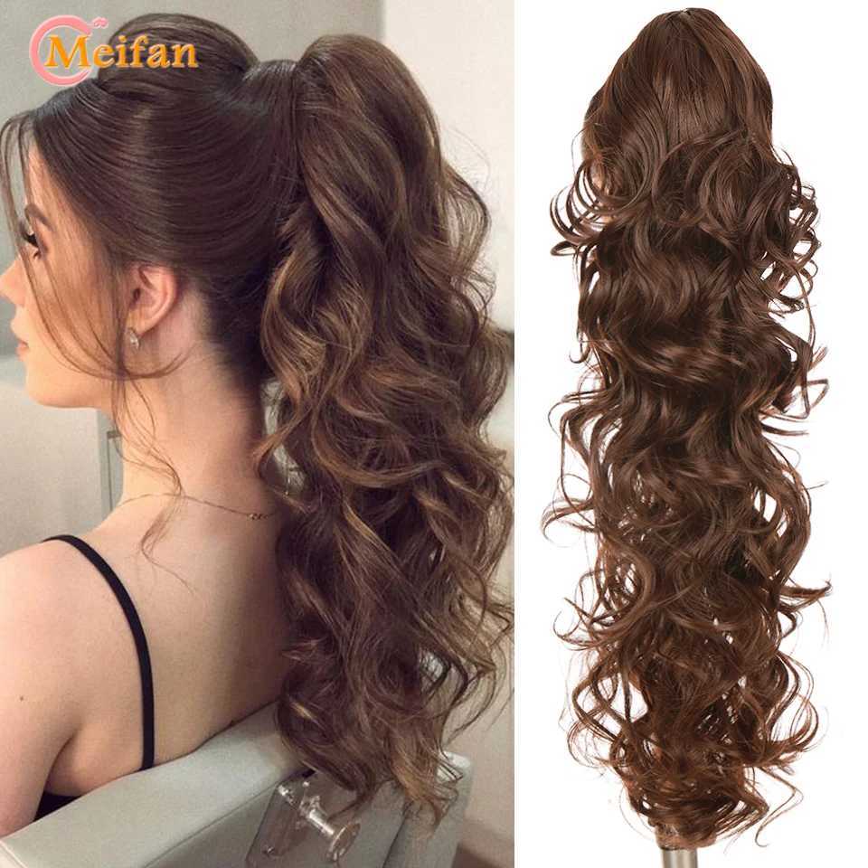 MEIFAN long synthetic wave clip in ponytail hair wig extended claw ponytail female role-playing party hair W240817