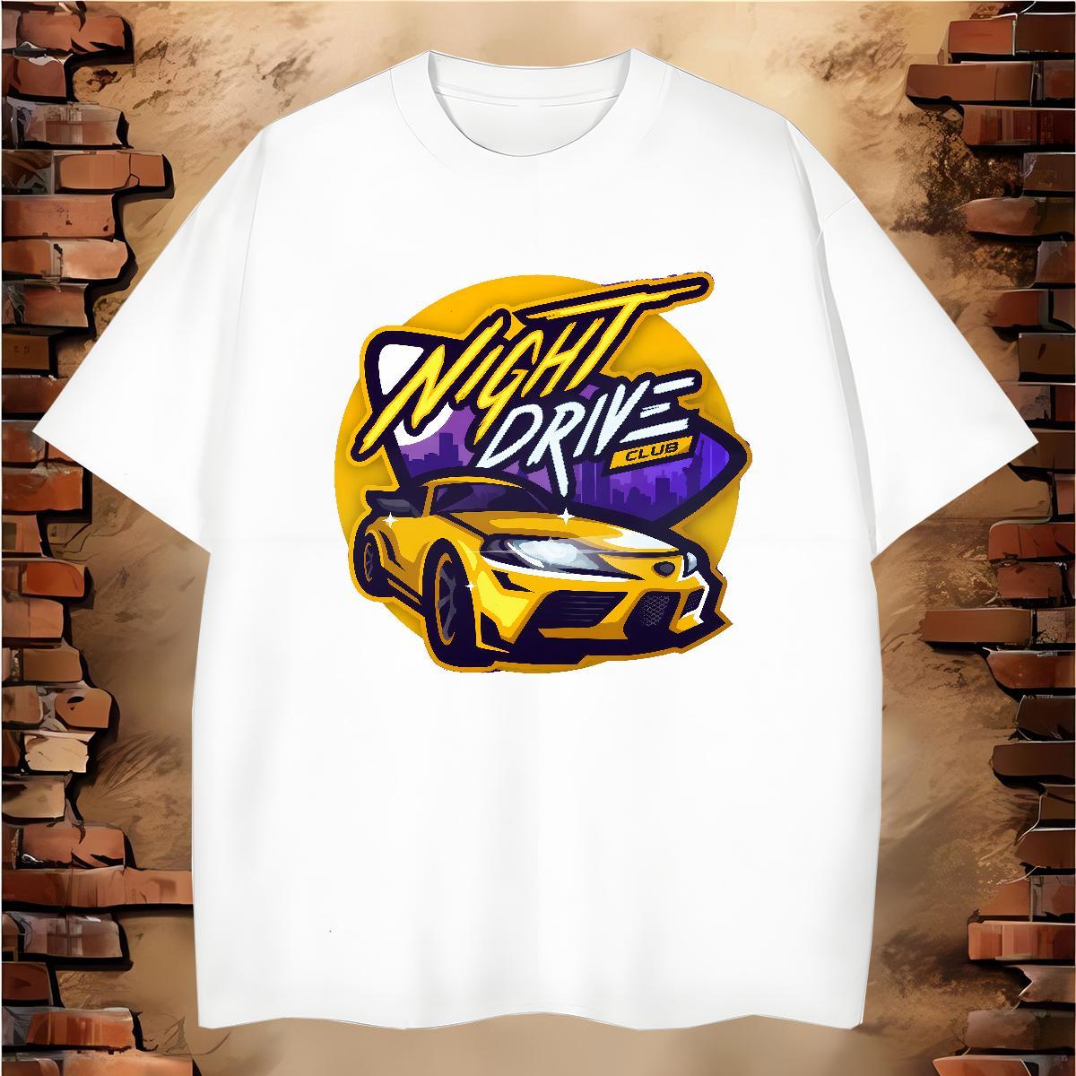 Brand car 100% Cotton 230g Tshirt for Man Woman Street Casual Crew Neck Breathable Men T Shirts Classic Customized Tops Shirt
