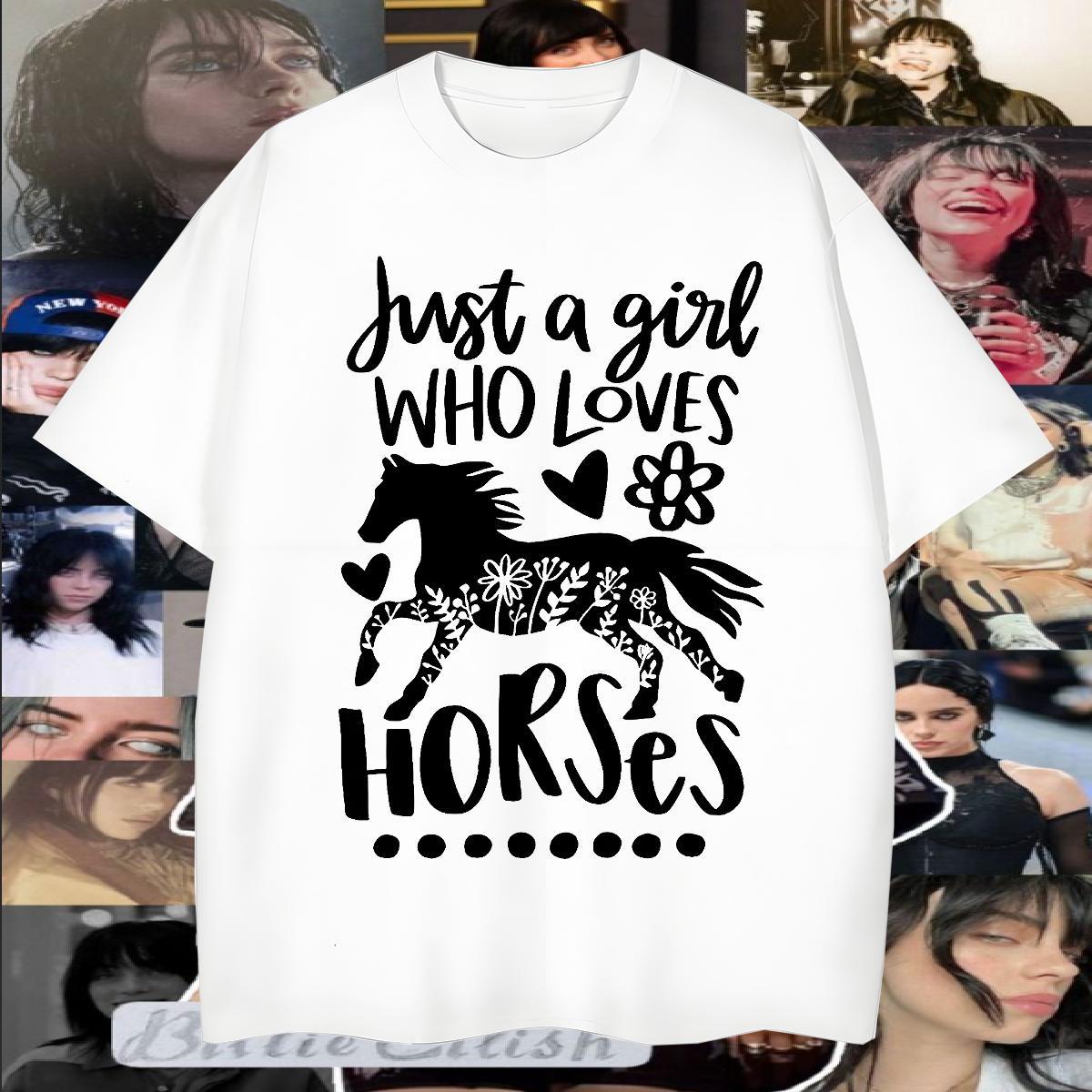 Free Shipping Couples T Shirts horse High Street Hip Hop 230g Cotton Top Tees Breathable Brand Man T Shirts Customized