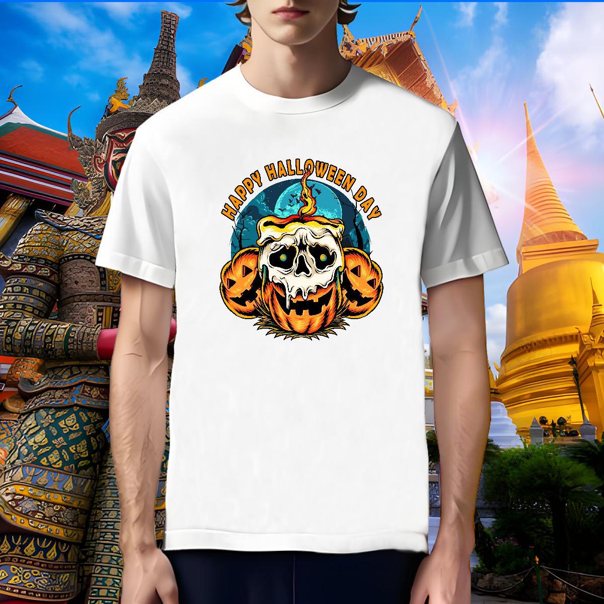 Loose Mens T Shirts halloween O-Neck Short Sleeve Daily Wear DIY Logo Oversized 230g 100% Cotton Couples T Shirts New Tops
