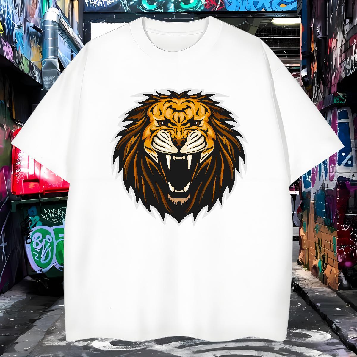 New Designer Tshirt for Man Woman lion Daily Wear 100% Cotton 230g Tshirts Breathable TOP Quality Man T Shirts Custom Cartoon