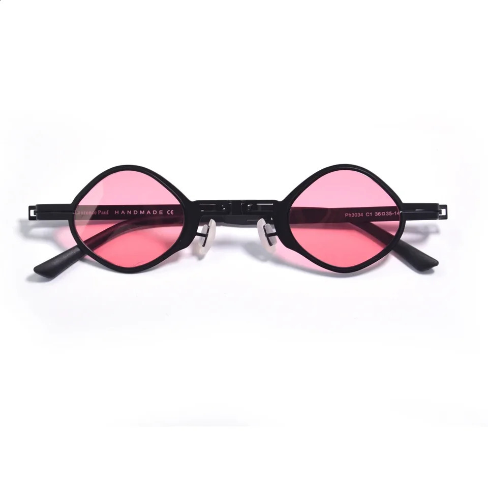 Hip hop steampunk polarization trend polygon sunglasses small folding portable UV protection outdoor sunglasses frame 240805