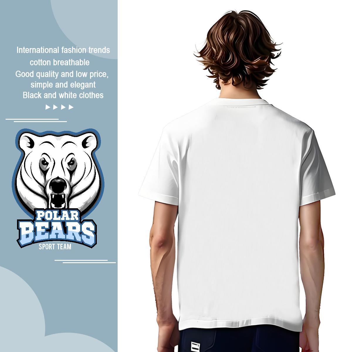 Classic bear T Shirts Men Outdoor Men Tshirts 230g Pure Cotton DIY Customized O Neck Short Sleeves DIY Printed Wear