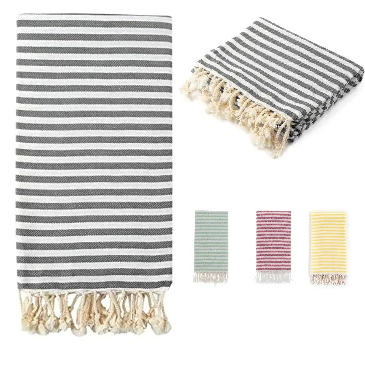 100% Cotton Turkish Beach Towel Comfortable Lightweight Absorbent Quick-drying Swimming Blanket Party Accessories 240819