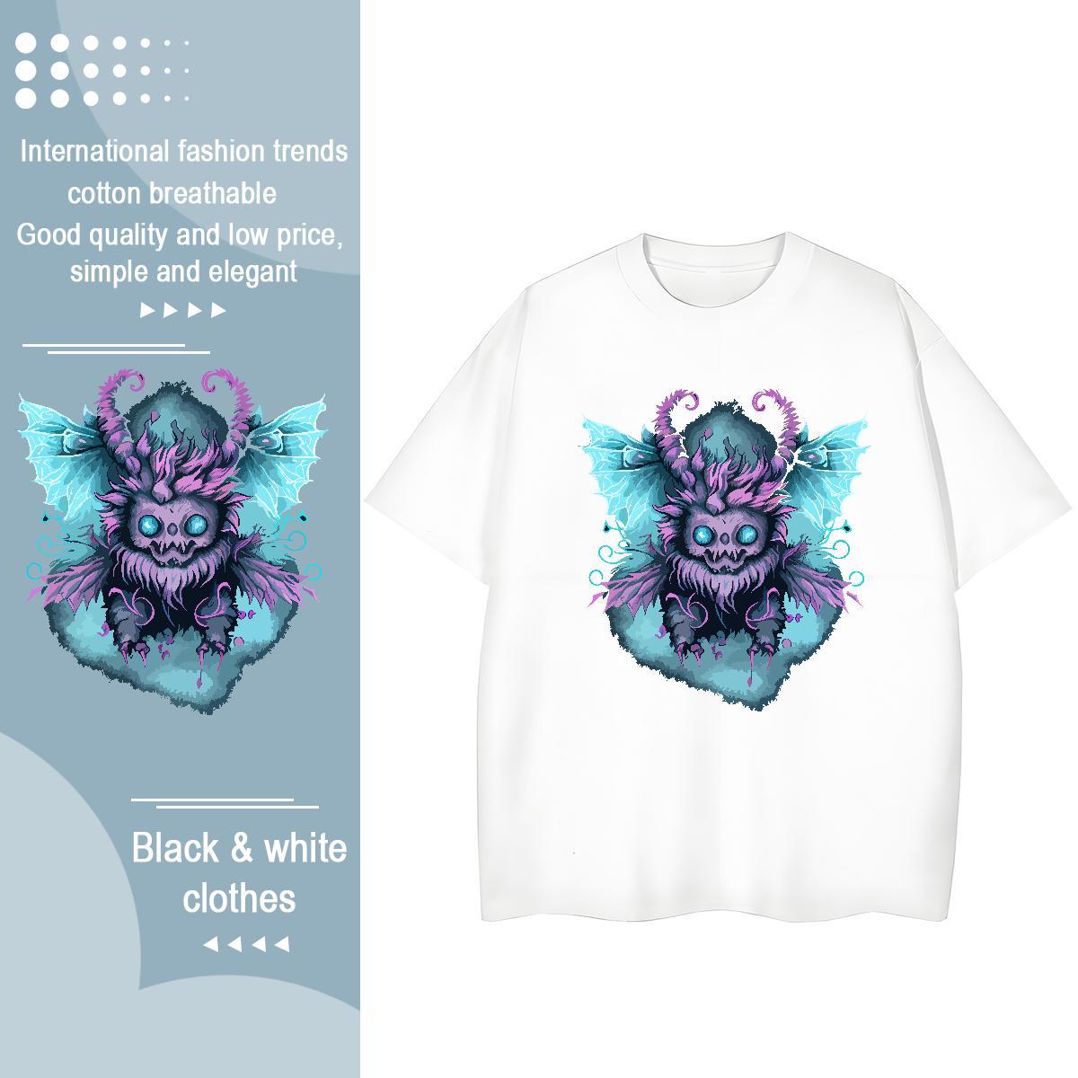 2024 Casual Unisex Tshirts Sports Street Wear O Neck Short Sleeves Top Shirts Female 230g Pure Cotton ET Oversized Woman T Shirts