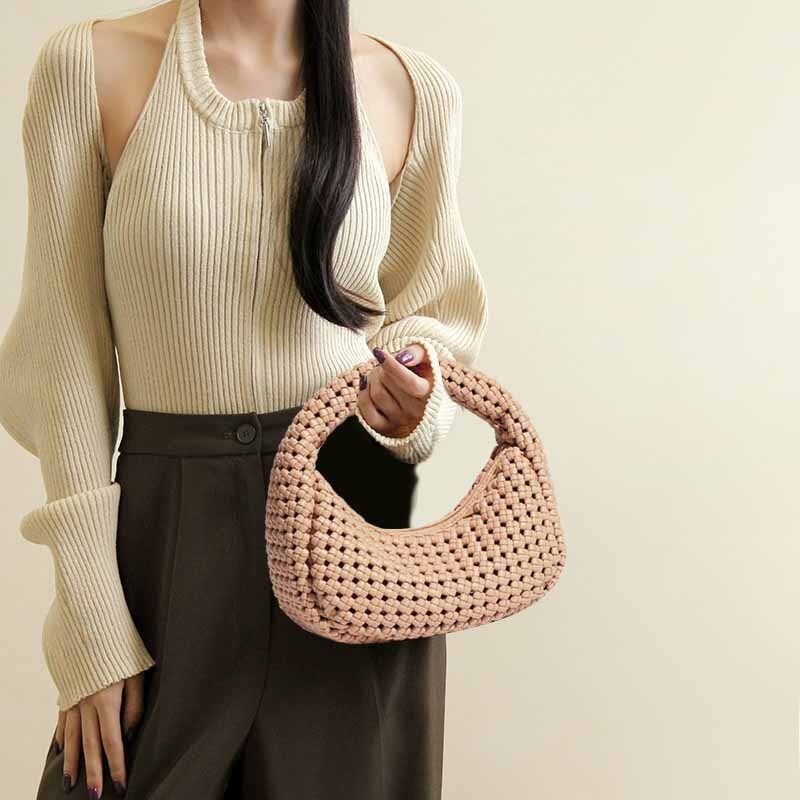 High End Mini Handbag 2025 New Fashion Designer Hand Woven Trendy And Elegant Multifunctional Handbag High quality Light Luxury Wallet Cosmetic Storag