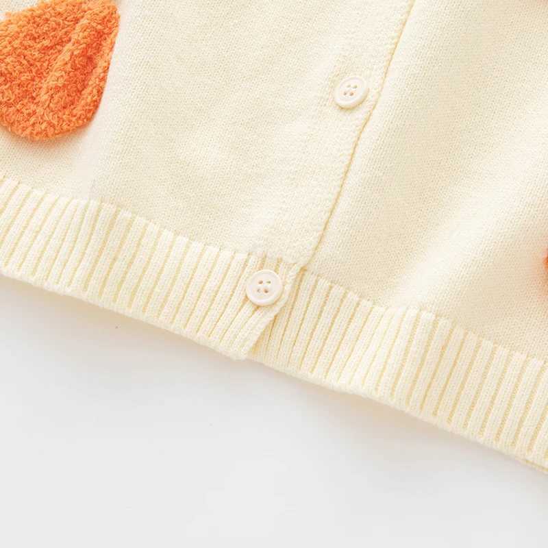 Baby Sweater Cardigan Girls Boy Cotton Fruit Stereoscope Pattern Child Knit Coat Clothes O-neck Long Sleeve Spring Fall TopXJ240819