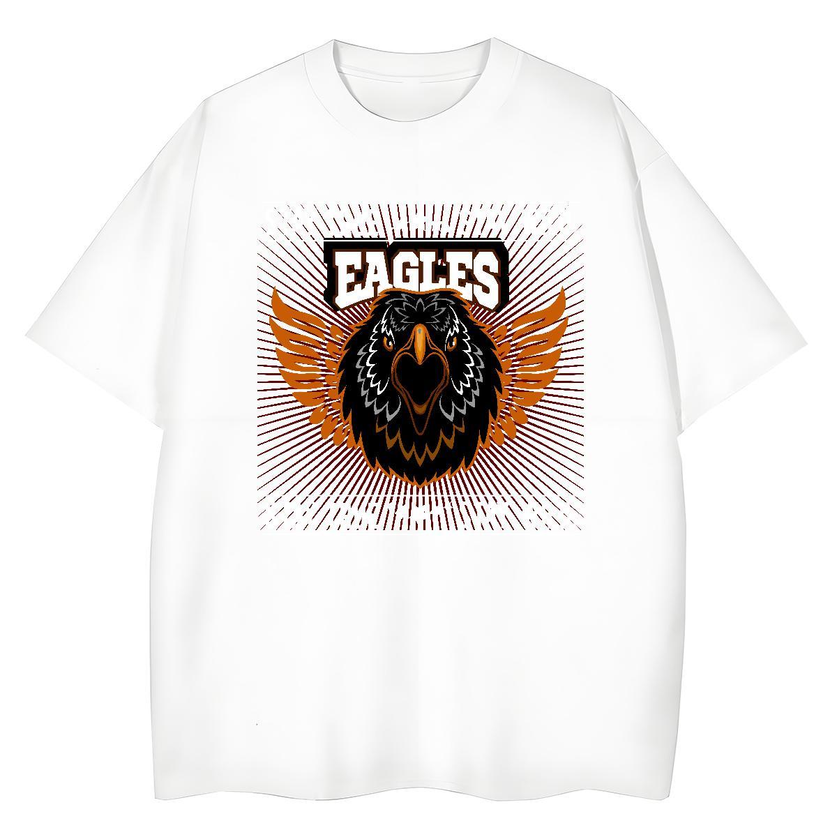 Unisex T-Shirts for Men eagle Crew Neck Sport Oversized 3XL 4XL 230g Cotton Men Clothes T-Shirt DIY Customized Polos