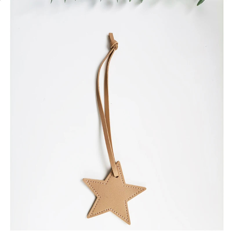 Free customized fivestar leather bag pendant star 240820