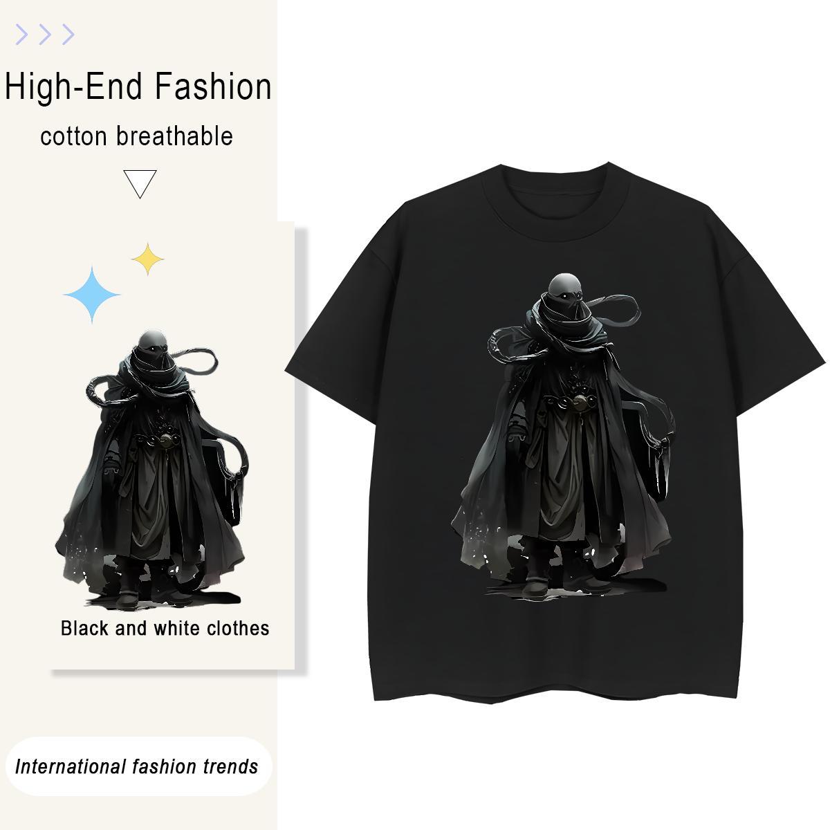 Customized Men Tops Tees halloween Street Wear 230g Pure Cotton Polos Breathable Free Shipping T-Shirts Custom Cartoon
