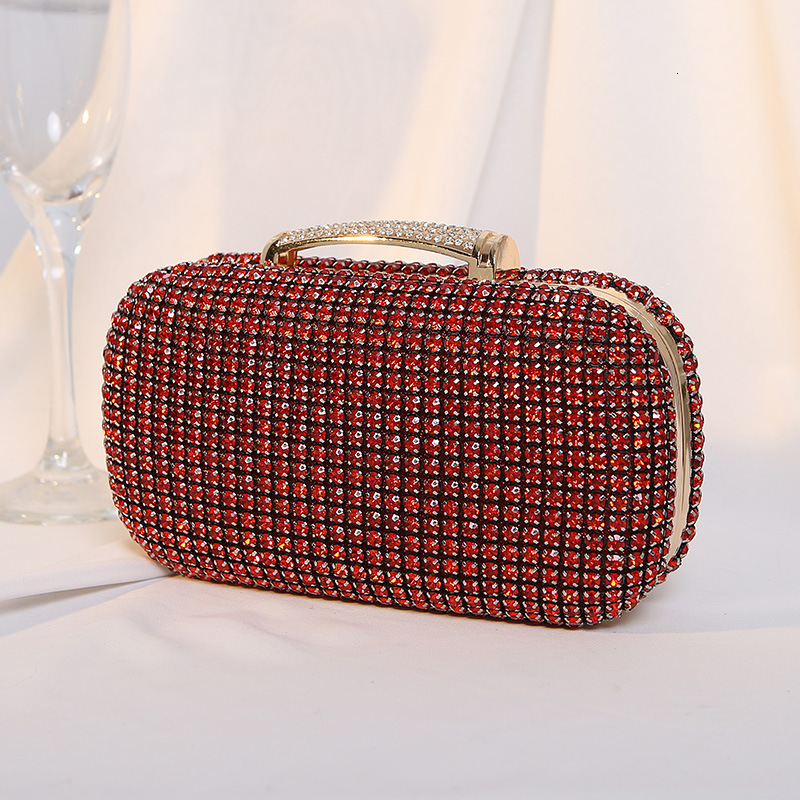 2024 New Embedding Dinner Celebrity Style Banquet Dress Handmade King Diamond Sparkling Handheld Bag