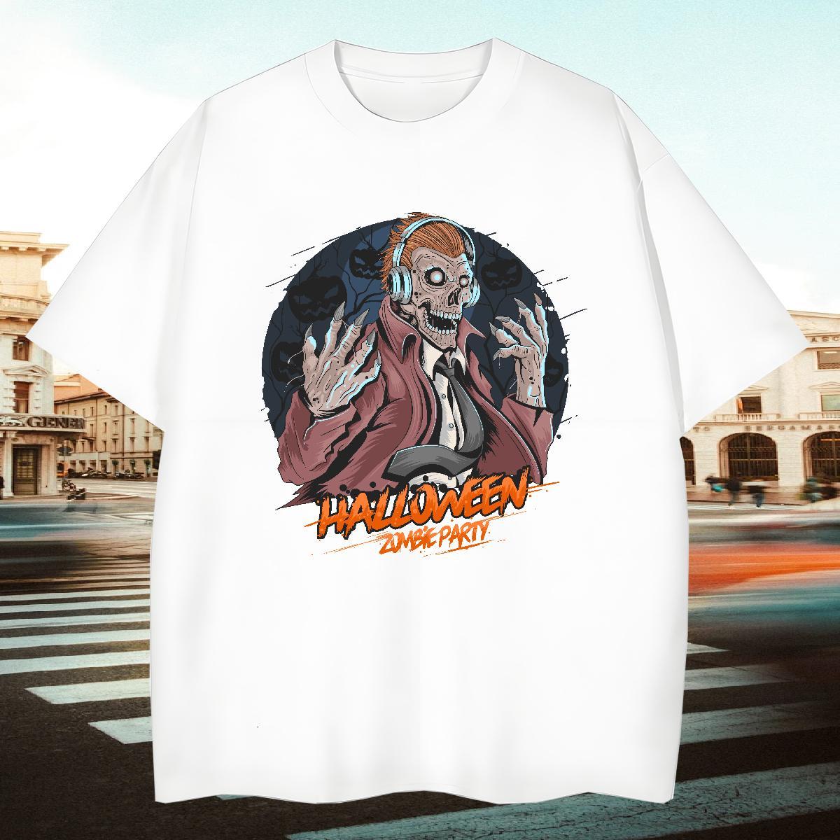 Designer Mens T Shirts halloween Round Neck Short Sleeve Hip Hop Street Plus Size Cartoon 100% Cotton 230g Tshirts Stylist Tops Tees