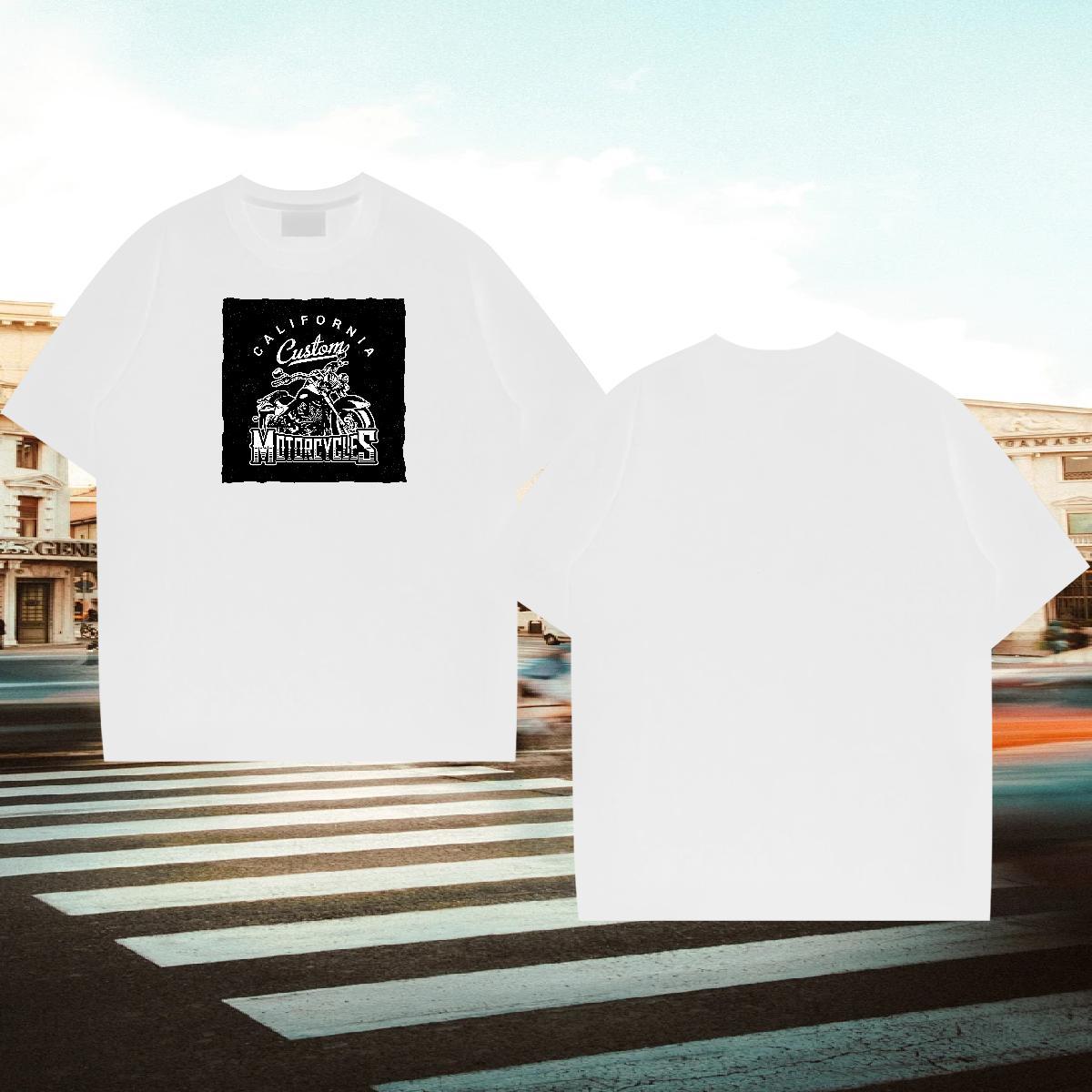 Cool Tshirt for Man Woman Sports Casual 100% Cotton 230g Customized Print Pure Cotton Motorcycle T Shirt For Man New Designer Tee Shirt