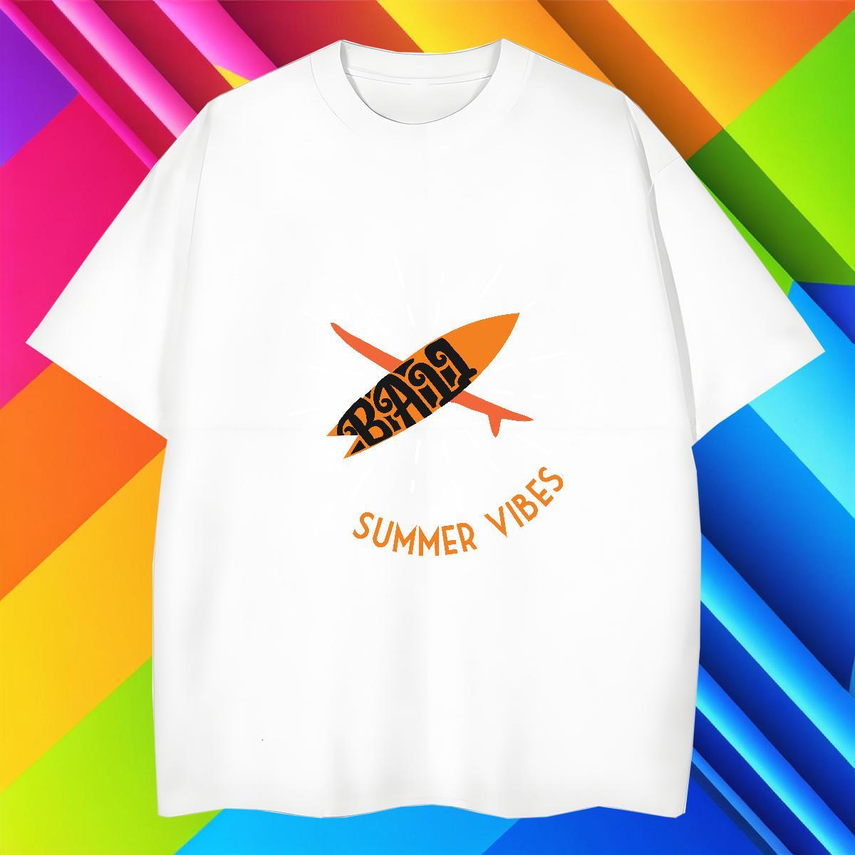 Loose summer vibe 230g Pure Cotton Mens Tshirts Casual Beach Short Sleeve O-Neck Man T Shirts 2024 Summer Plus Size Cartoon Tee Shirt