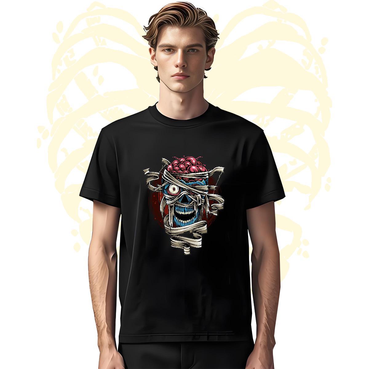 Brand Mens T Shirts skull Crew Neck Breathable Sports Casual DIY Logo Oversized 100% Cotton 230g Men Tshirts Fashion Designer Tops Tees