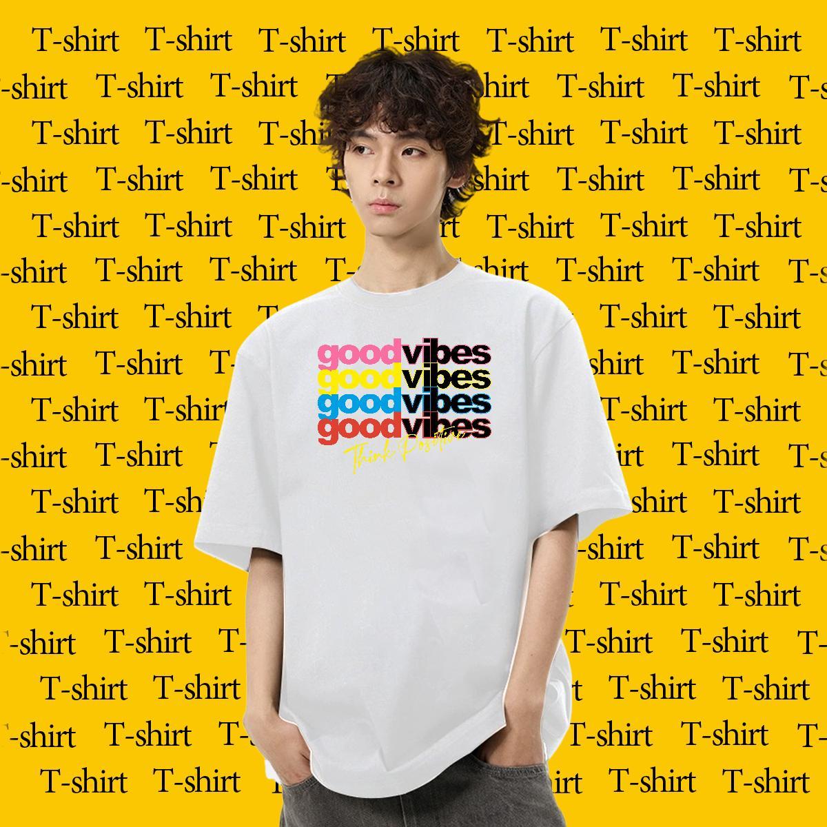 Loose Fit Mens Tshirts Outdoor 230g 100% Cotton Asian Size Short Sleeve O-Neck letter T shirt Casual New Top Tees