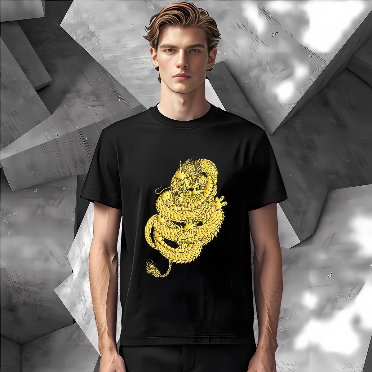 T-Shirts for Men 230g Cotton fierce Outdoor Breathable Soft Skull Men Tees 2024 Loose Clothings