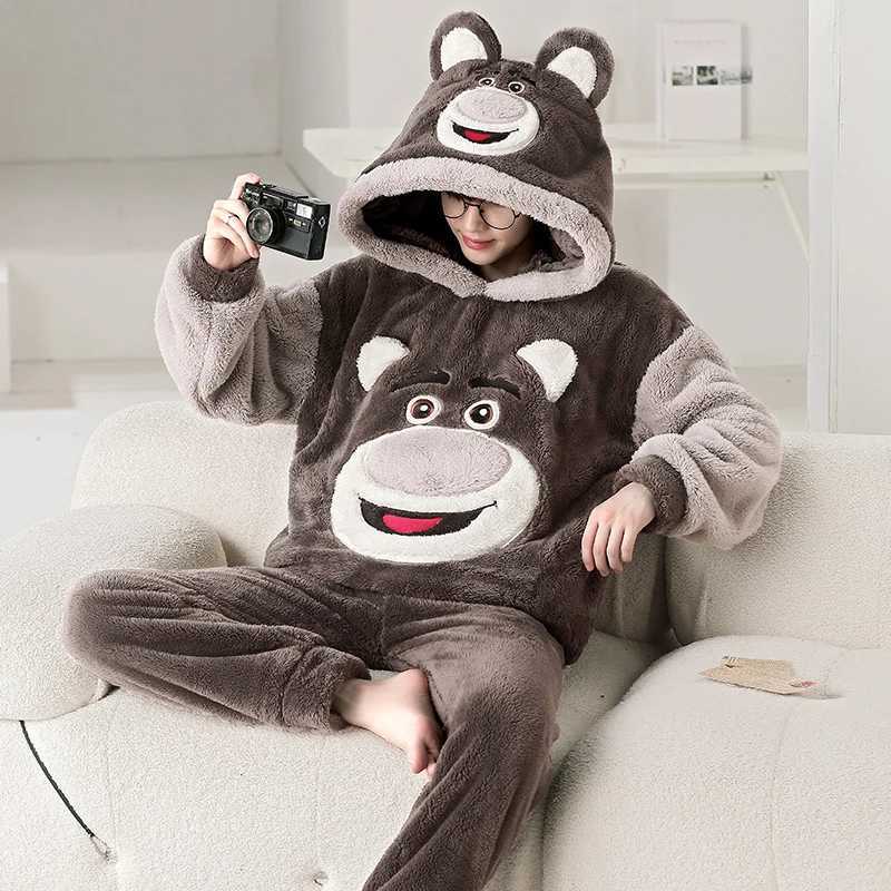 Mens plus size mens sleepwear set winter thick coral velvet soft sleepwear casual sports chubby hot pantsW240719