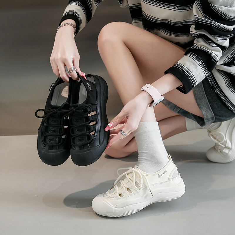 Ddmysports Ollow Out Little White Summer New Korean Edition Instagram Female Student Casual Sandals Versatile Canvas Women S Shoes P OUTDOOR