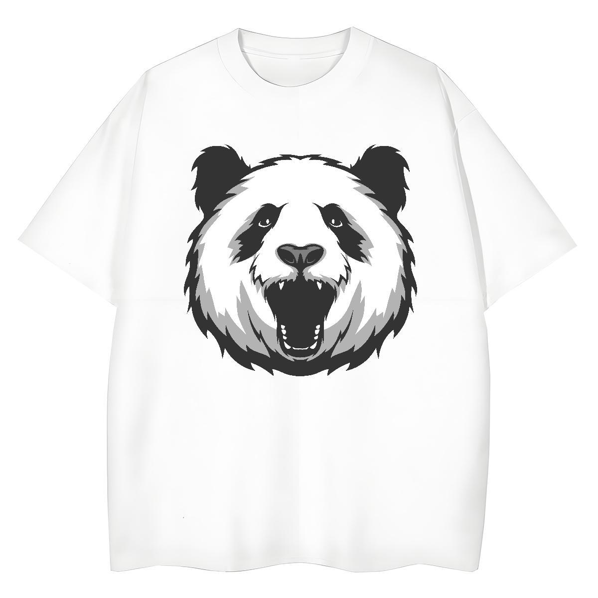 Unisex T-Shirts panda Breathable Short Sleeve Spring Summer Asian Size 230g Cotton Couples T Shirts Fashion Casual Tshirts