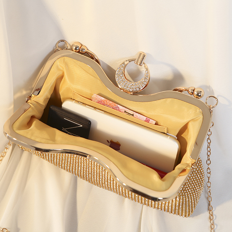 New Embedding Dinner Banquet Water Diamond Handbag Women's Dress Crossbody Evening Bag